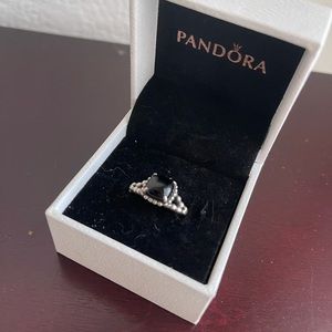 Pandora Silver & Black Crystal Vibrant Spirit Ring